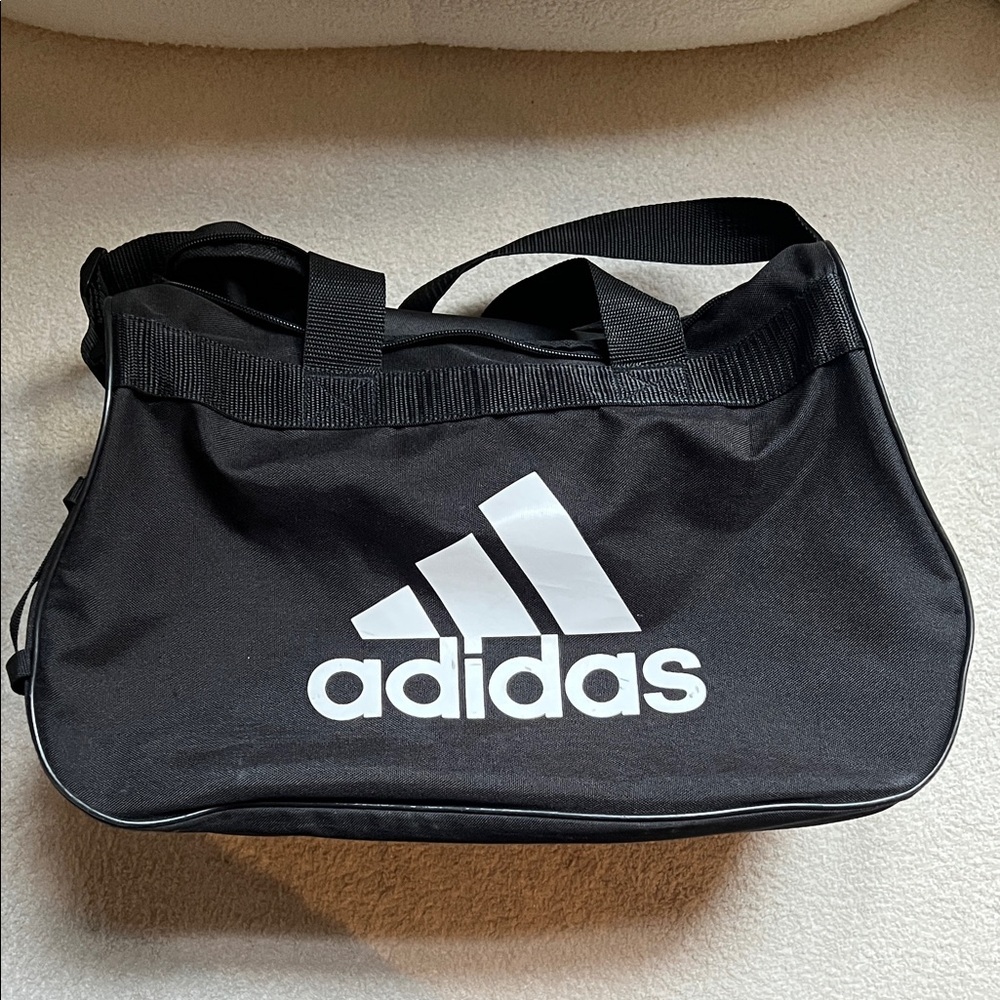 Adidas Black and White Duffel Bag